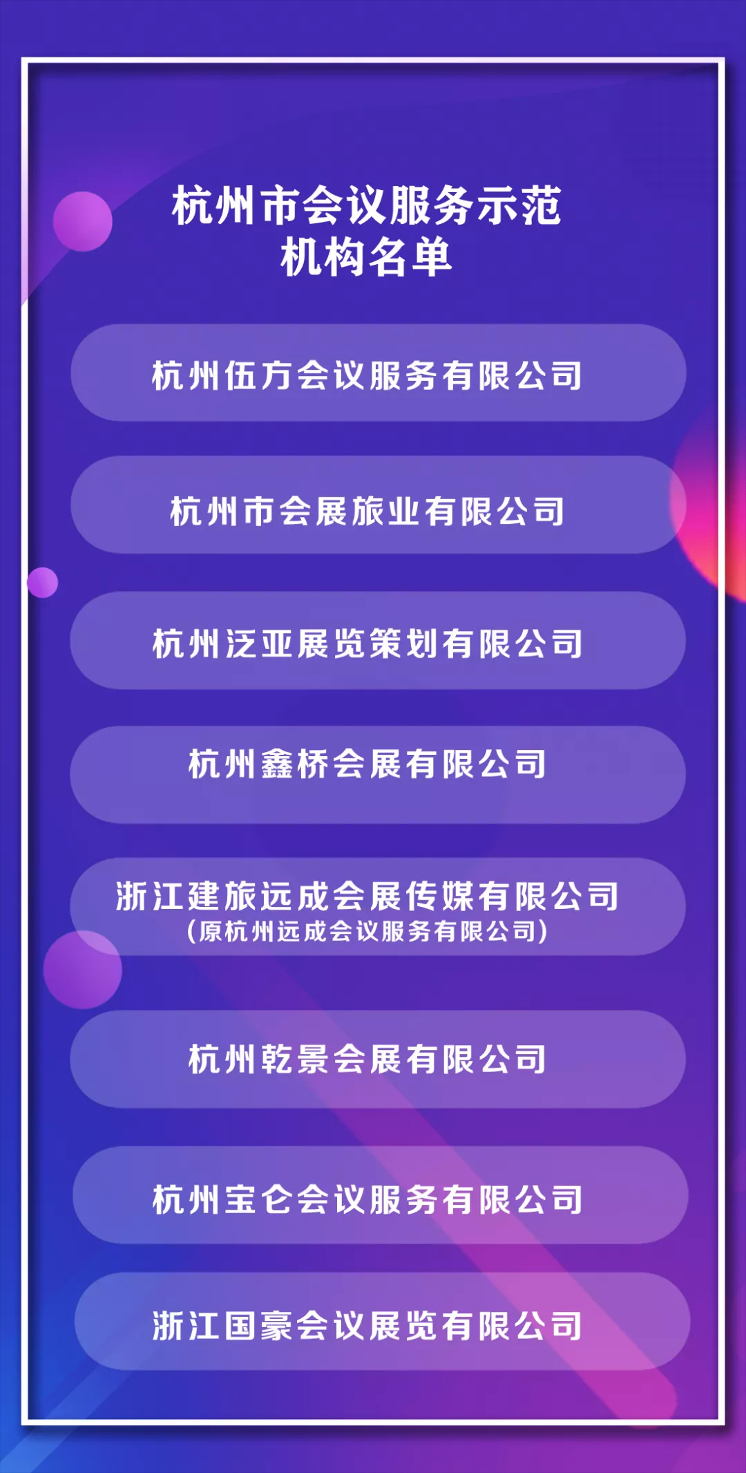 杭州會議服務(wù)示范機構(gòu)名單